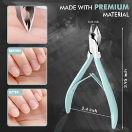 Professional Cuticle Cutter & Pusher Trimmer Manicure Tools with Double Spring– Perfect Nail Care Tool for Manicure & Pedicure Beauty at Home/Spa/Saloon Green (Pack of 1)