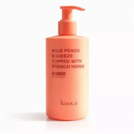 Kuoka 쿠오카 kuoca 와일드피치 핸드 앤 바디 로션 LOTION 진한 복숭아 향 Kuoca Wild Peach Hand and Body Lotion - Rich Peach Scent