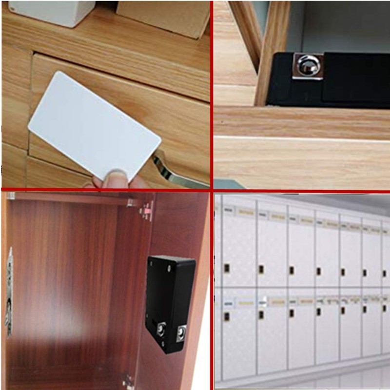 Electronic Cabinet RFID Lock, Hidden DIY for Wooden Drawer, Cupboard,