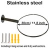 Wall Mounted Stainless Steel Exercise Ball Holder, Sturdy Yoga Ball