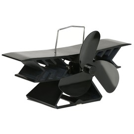 4Yourhome Eco Friendly Space Saving Compact BI-Plane Stove Fan for Wood Log Burners 2018 Design L-120mm x W-215mm x H-125mm