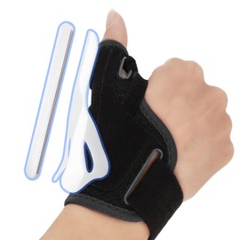 Toketa Muñequera Ortopedica,Muñequera Tunel Carpiano,Muñequera De Soporte,Muñequera Ajustable Con 2 Soportes,Soporte Ligero Y Transpirable,para el dolor,el túnel carpiano,la artritis,la tendinitis,las fracturas,etc(Negro)