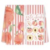 Spring Pink Peach Hand Towels for Kitchen Bathroom Set of