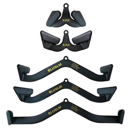 LAT Pull Down Bar for Cable Machine, LAT Pulldown Attachments T Bar V Bar Cable Attachment, Back Tricep Bar Strength Training Handle - Specification: 5Pcs Set