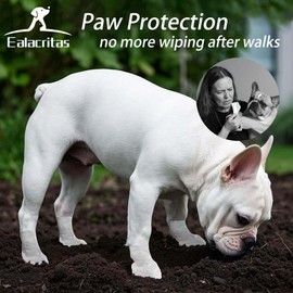 Disposable Dog Booties, 20pcs Dog Paw Protectors, Durable Knit Design w/Secure Strap, Non-Absorbent, S/M/L for Small & Medium Dogs (S)