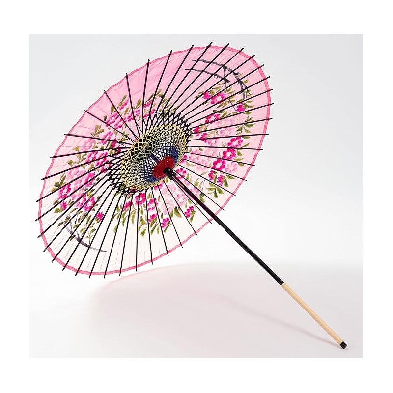 山本竹細工屋 （YAMAMOTOTAKIZAYIKUYA) Japanese Umbrella Silk Umbrella Sakurae Sequel Pattern Dance