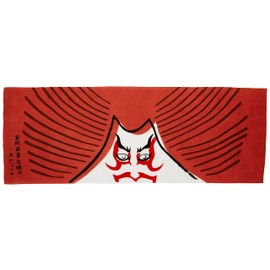 Marusou Tenugui Mask Kabuki 13.8 x 38.2 inches (35 x 97 cm)