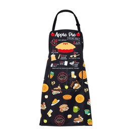 ENSIANTH Pie Apron Pie Baker Gifts Apple Pie Recipe Baking Apron Kitchen Cooking Apron with Pockets Pie Lover Gifts Pastry Chef Gifts (24821 Pie Apron)