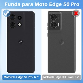 QWYJ Funda para Moto Edge 50 Pro 5G Case Protectora de TPU Suave Ultrafina Matte Minimalista for Moto Edge 50 Pro 5G Funda Liso(Negro)