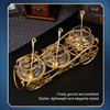 3 Piece Set European Style Gold Sugar Jar with Lid