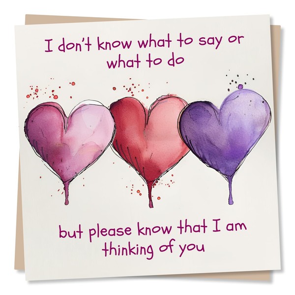 Heartfelt Heart Thinking Of You Card - I Don't Know