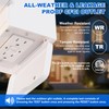TITOSICHY 2 Pack White Porch Lights with GFCI Outlet, Dusk