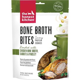 Aurora Pet Bundle (3) Bone Broth Bites: Roasted with Chicken Bone Broth, Carrots & Parsley, 8 oz Plus AuroraPet Wipes
