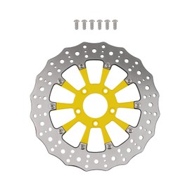 maXpeedingrods Front Brake Rotor for HarleyDavidson for Touring Trike Dyna Softail Sportster 2008-2024 Yellow