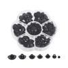 184 Pcs DIY Craft Mushroom Button Solid Eyes Mushroom Beads