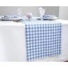 Solino Home Gingham Check Linen Table Runner 48 Inch -