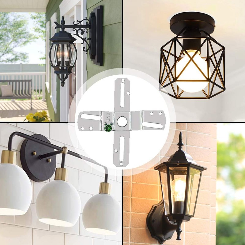 ECUDIS 4" Cross-Shaped Universal Light Fixture Crossbar, Lighting Crossbar with