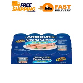 CAN Armour Original Vienna Sausage, Original, 4.6 oz Can, 12 Count