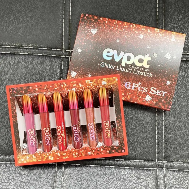 Set De Pintalabios Líquidos Lip Glosses, Mate A Purpurina,