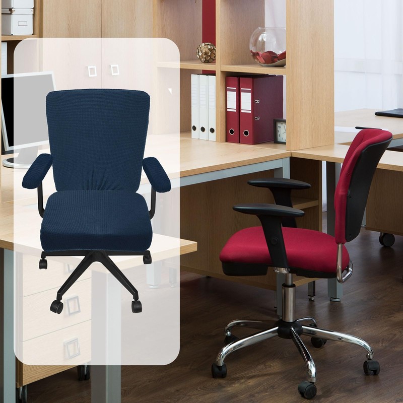 sourcing map Office Chair Covers, Stretchable Rotating Chair Slipcover Desk