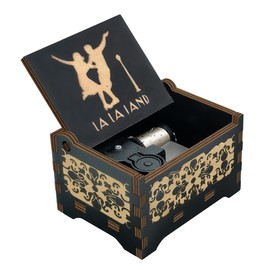 Sooharic La La Land Music Box Wind Up, 18 Note Mechanism Antique Carved Music Box (La La Land)