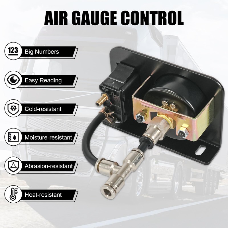 JDMSPEED in Cab Single Air Gauge Control Kit with Paddle