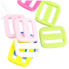 CORHAD 20pcs Multicolored Triglide Slide Buckles for Webbing Straps for Handbag and Dog Collar Repair Durable Plastic Design Mixed Color