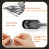 18/8 Heavy Duty Stainless Steel Metal Measuring Spoons Set for