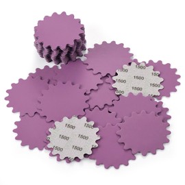 MAXMAN 3 Inch Sanding Discs 50Pcs, Wet Dry Hook and Loop Flex Edge Sanding Discs, 1500 Grit Sandpaper, Wavy Sand Paper for Drill and Bowl Sanders, Drill Sanding Attachments, Edge Sanding Tools