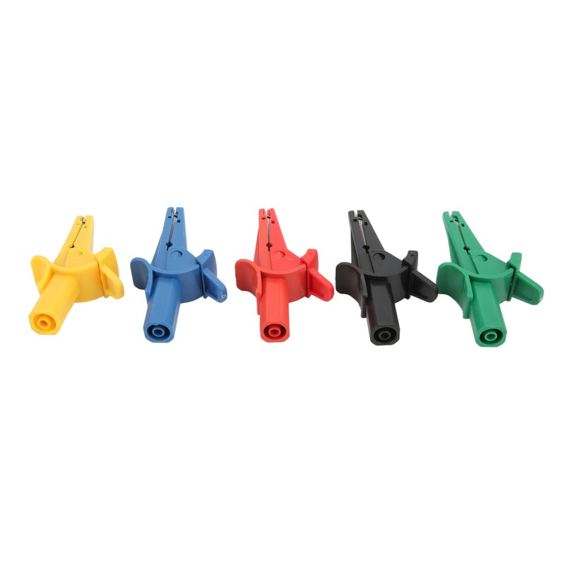 5Pcs/Set Battery Electrical Test Clip 10A 600V‑1000V Multicolor Portable Safety