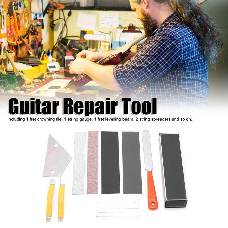 Guitar Luthier Tool Set Levelling Maintenance Repair Kit Accessory for