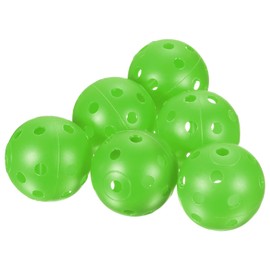 PATIKIL Golf Practice Balls, 8 Pack 42mm Limited Flight Plastic Golf Training Balls Hollow Air Flow Golf Balls for Driving Range Swing Practice Pet Play, Green