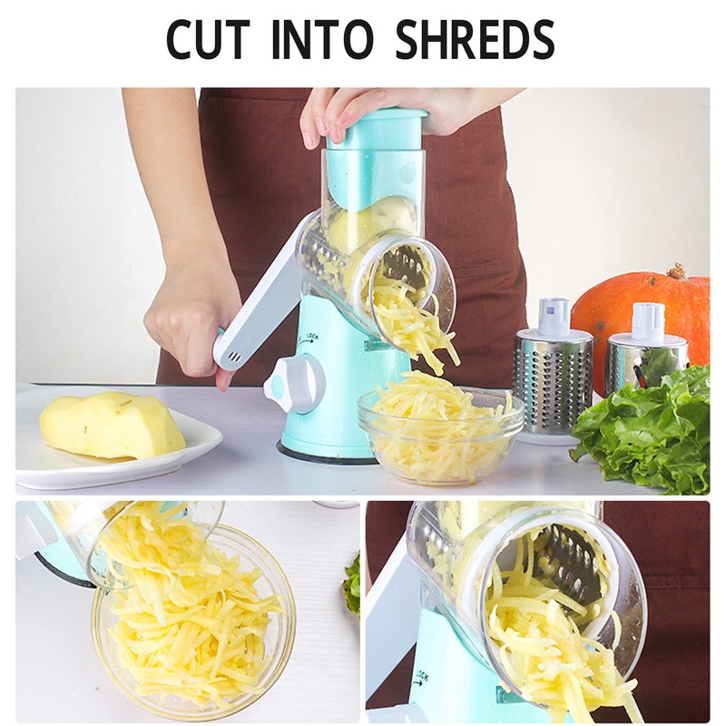 4 in 1 Rotary Cheese Grater Tabletop Drum Grater Manual