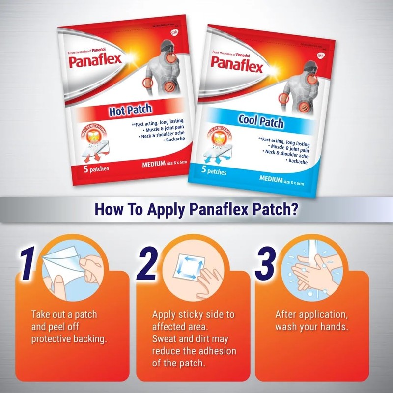 Panaflex Cool Cooling Patches - Fast Action 80 Seconds -