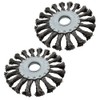 (PACK OF 2) Twist Knot Wire Wheel For 115mm /