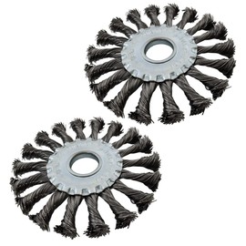 (PACK OF 2) Twist Knot Wire Wheel For 115mm / 125mm Angle grinder 115mm x 22.2mm Wire Brush Wheel