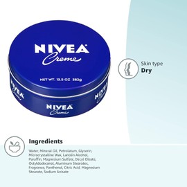 NIVEA Creme, Moisturizing Cream - Body Cream, Face Cream, and Hand Cream, 13.5 O