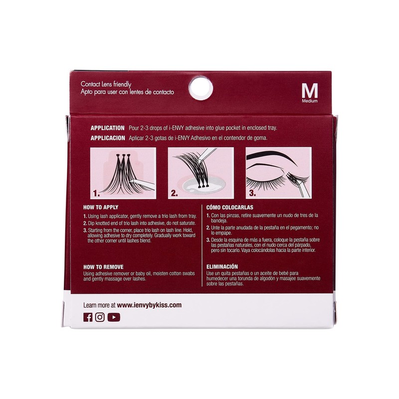 iEnvy Kiss Trio Lashes Adhesive, Medium, Ultra Black