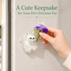 2Pcs Cat Whisker Fridge Magnets, Clear Acrylic Pet Fur Keepsake