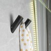 Beelee Wall Hooks Black Towel Hooks 4 Pack Coat Hooks