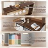 Decomax Farmhouse Coffee Bar Cabinet with Sliding Barn Door -