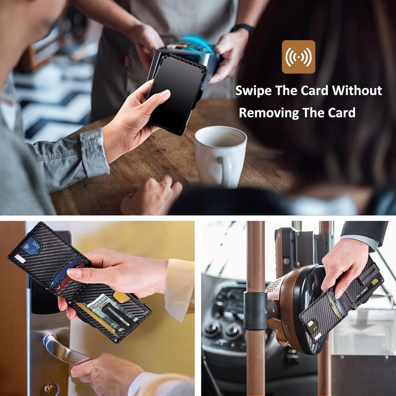 umoven Wallet for Men - with Money Clip Slim Leather