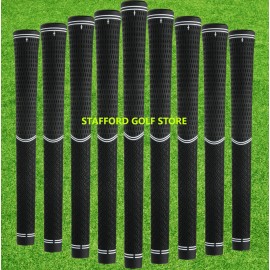 Grip One Dual Feel Golf Grips Black – Reduced Taper .600 Round 48g Standard - STANDARD, SET OF 6 GRIPS