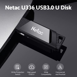 U336 USB3.0 32GB U Disk Portable High-Speed Write Protection USB Flash Drive Wide Compatibility Black VCXN