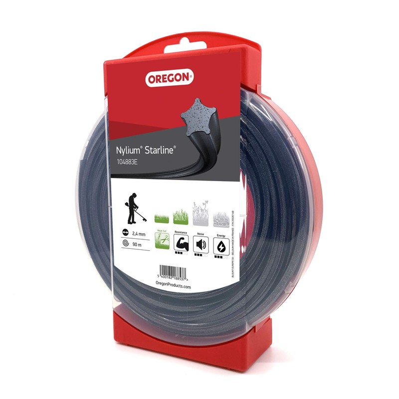 OREGON 104883E Nylium Star Strimmer Line, 2.4 mm, 90 m