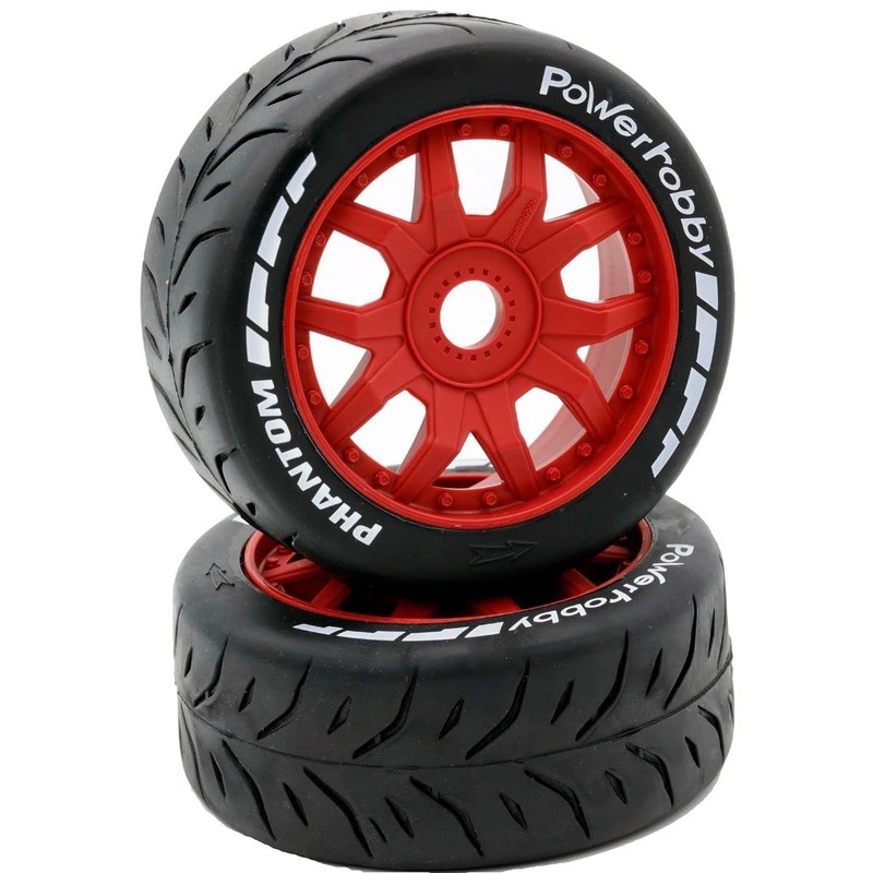 Power Hobbies Powerhobby 1/8 GT Phantom Belted Mounted Tires Soft