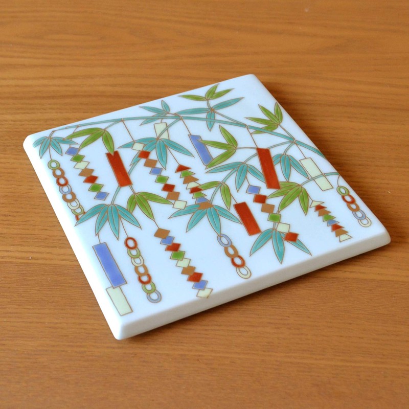 Figurine, Interior Decoration, Stylish, Compact, Arita-yaki, Tanabata, July, Decorative Square
