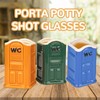 Funny Porta Potty Shot Glasses: White Elephant Gag Fun Novelty