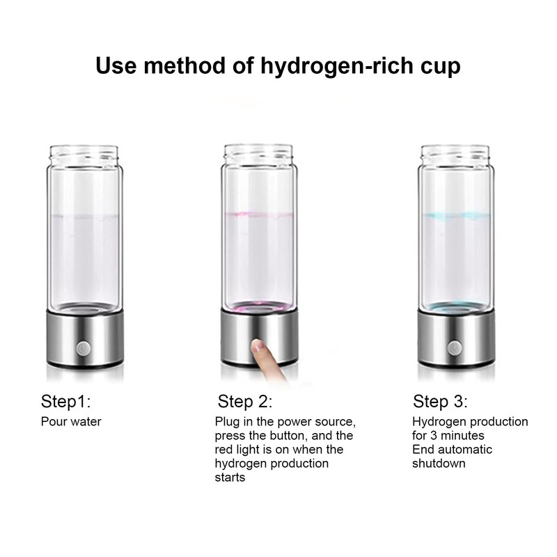 Sparklenut Hydrogen Rich Water Bottle, 420 ml, Portable Rich Ioniser