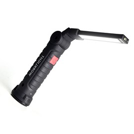 Walfront 360° Rotating Lighting USB Magnetic LED Flashlight Strong Light Flashlight with Strong Magnet Bottom for Home Outdoor Camping